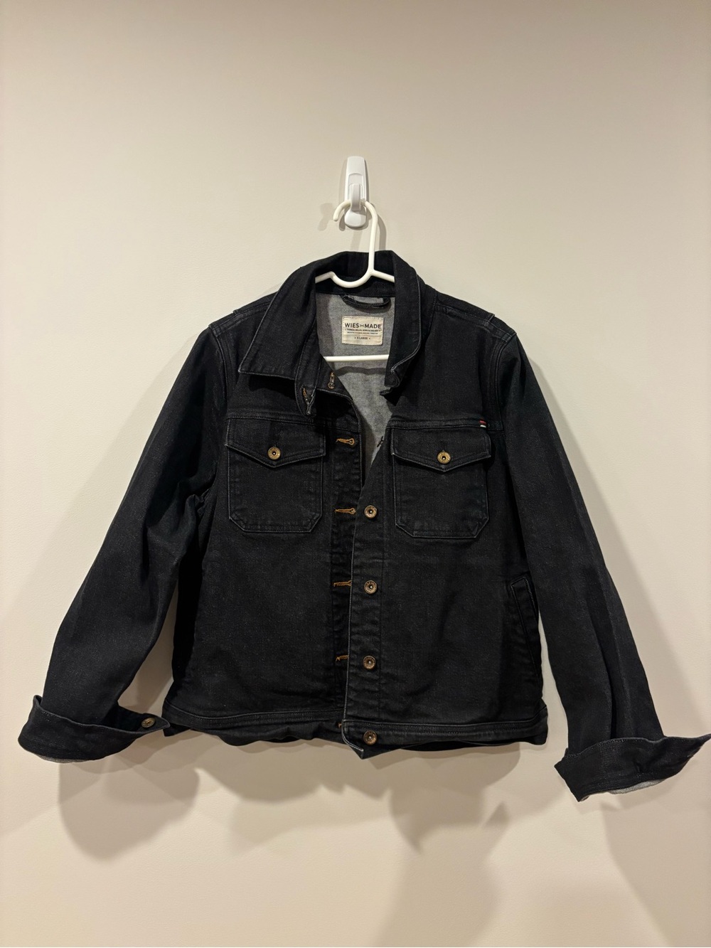 Wies Made Artcher Jacket Dark Stone Black 14oz Broken Twill Jacket Women’s XL